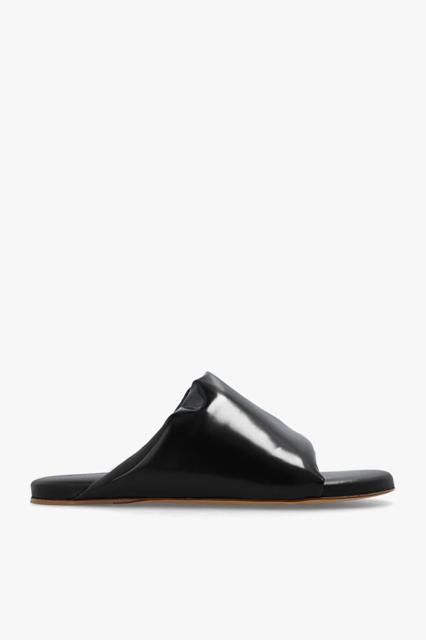 【関税込み】Bottega Veneta ブラック Cushion スライド Bottega Veneta WOMEN ACCESSORIES - Black 'Cushion' slides